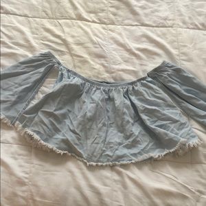Off Shoulder Denim Top